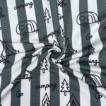 French terry go camping groen – Goedkopestoffen.com