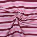 French terry multi strepen roze – Goedkopestoffen.com