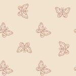 Tricot vlinders beige